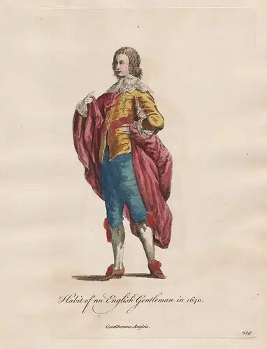 Habit of an English Gentleman, in 1640 - Baroque Barock Mann man England Trachten Tracht costumes costume