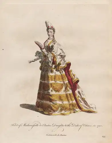 Habit of Madamoisselle de Cartres, Daughter to the Duke of Orleans in 1700 - Barock Baroque Mademoiselle de Ch