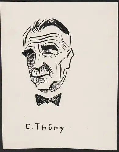E. Thöny - Eduard Thöny (1866-1950) Zeichner Karikaturist Maler Simplicissimus Portrait