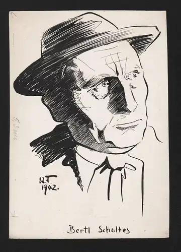 Bertl Schultes - Bertl Schultes (1881-1964) Film cinema Schauspieler actor Portrait