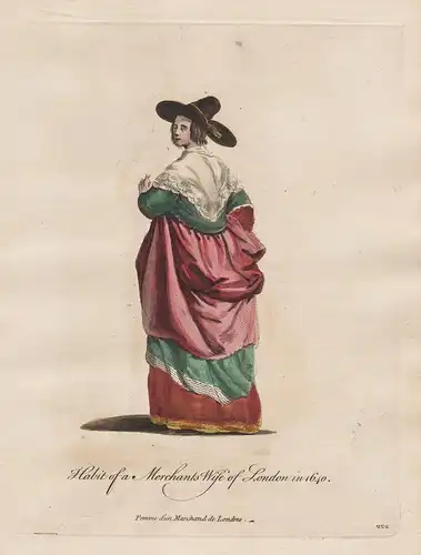 Habit of a Merchants Wife of London, in 1640 - Baroque Barock Frau Dame England Trachten Tracht costumes costu