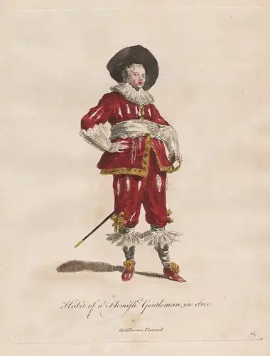 Habit of a Flemish Gentleman, in 1620 - Baroque Barock Edelmann Flandern Holland Netherlands Trachten costumes