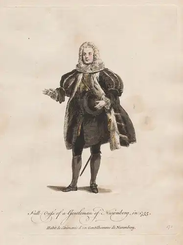 Full Dress of a Gentleman of Nuremberg, in 1755 - Baroque Barock Nürnberg German Deutschland Trachten Tracht c
