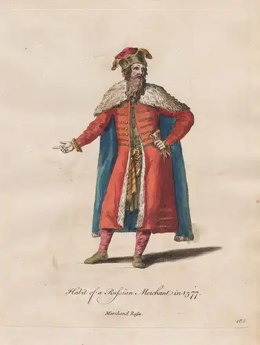 Habit of a Russian Merchant, in 1577 - Renaissance Russia Russland Händler Trachten Tracht costumes costume