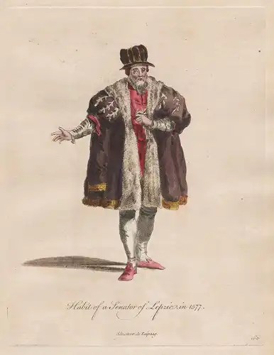 Habit of a Senator of Lepzic, in 1577 - Renaissance Leipzig Mann German Deutschland Trachten Tracht costumes c