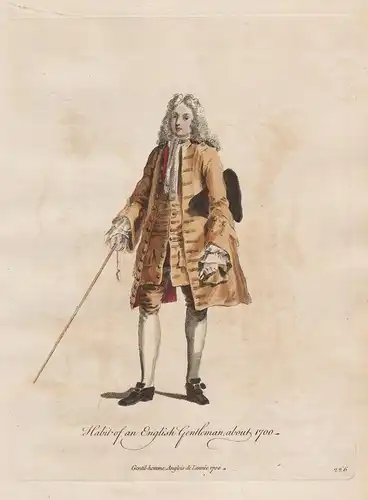 Habit of an English Gentleman, about 1700 - Baroque Barock Mann Edelmann England Trachten Tracht costumes cost