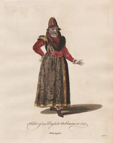 Habit of an English Nobleman, in 1577 - Renaissance Mann Edelmann England Trachten Tracht costumes costume
