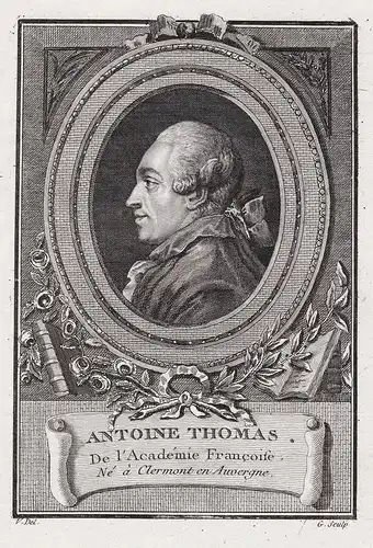 Antoine Thomas - Antoine Leonard Thomas (1732-1785) Dichter poet poete critic critique Portrait