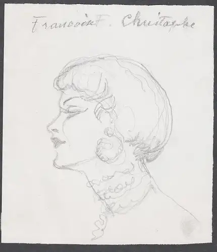 Francoise F. Christophe - Francoise Christophe (1923-2012) Film cinema actrice actress Portrait