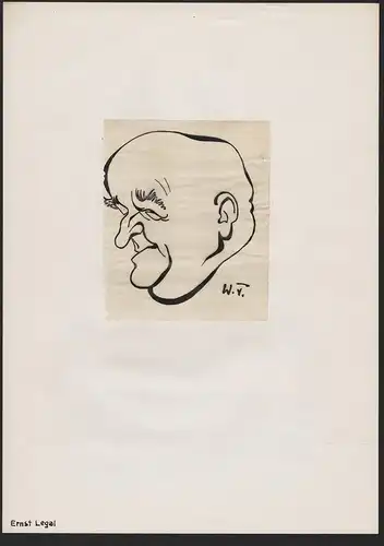 Ernst Legal - Ernst Legal (1881-1955) Film cinema Schauspieler actor Regisseur Portrait Karikatur caricature