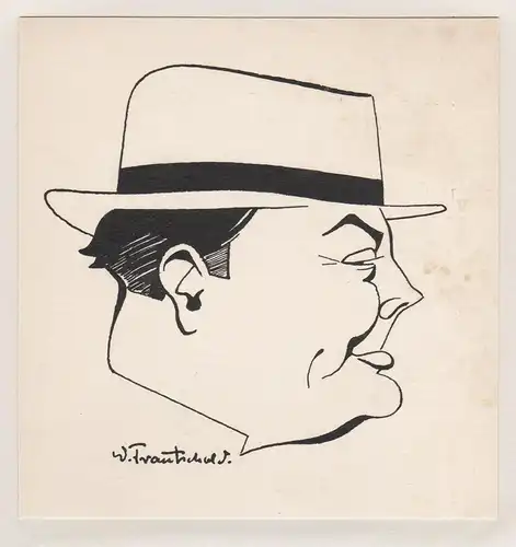 Harald Paulsen - Harald Paulsen (1895-1954) Film cinema Schauspieler actor Portrait caricature Karikatur