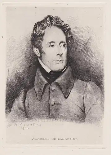 Alphonse de Lamartine - Alphonse de Lamartine (1790-1869) poete romancier dramaturge poet dramatist Portrait e