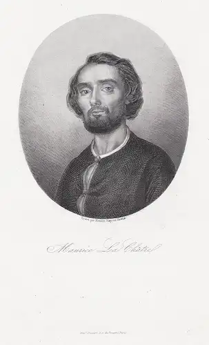 Maurice La Chatre - Maurice Lachatre (1814-1900) editeur publisher Verleger lexicographer Portrait engraving