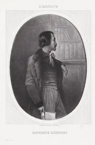 Alphonse Esquiros - Alphonse Esquiros (1812-1876) auteur author writer Portrait eau-forte
