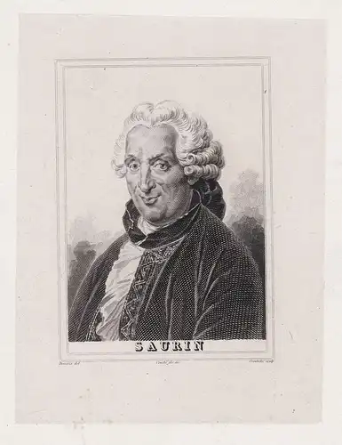Saurin - Bernard-Joseph Saurin (1706-1781) poete chansonnier poet singer author Portrait