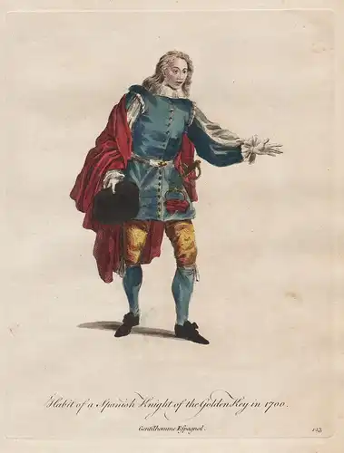 Habit of a Spanisch Knight of the Golden Key in 1700 - Baroque Ritter Spain Spanien Trachten costumes costume