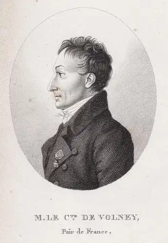 Cte. de Volney - Constantin Francois Volney (1757-1820) Orientalist philosopher philosophe Portrait