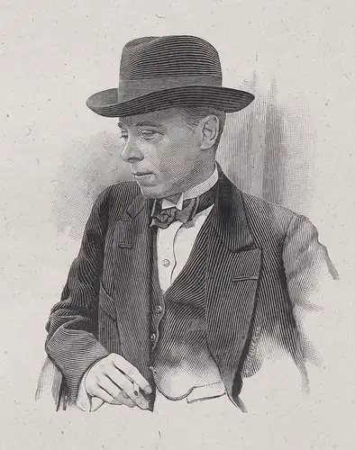 Clement Vautel (1876-1954) novelist playwright journalist Portrait eau-forte