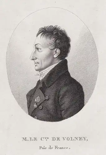 Cte. de Volney - Constantin Francois Volney (1757-1820) Orientalist philosopher philosophe Portrait