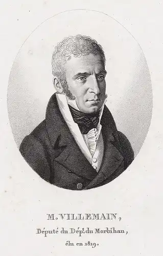 Villemain - Abel-Francois Villemain (1790-1870) ecrivain Sorbonne writer Portrait