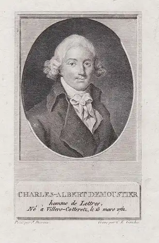 Charles-Albert Demoustier - Charles-Albert Demoustier (1760-1801) writer ecrivain dramaturge author Portrait