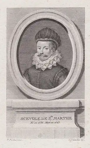 Scevole de Ste. Marthe - Scevole de Sainte Marthe (1536-1623) Neo Latin poet Dichter Schriftsteller ecrivain g