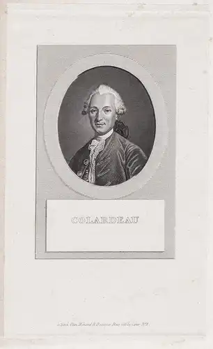 Char. Pier. Colardeau. - Charles-Pierre Colardeau (1732-1776) poete poet Dichter dramaturge Portrait