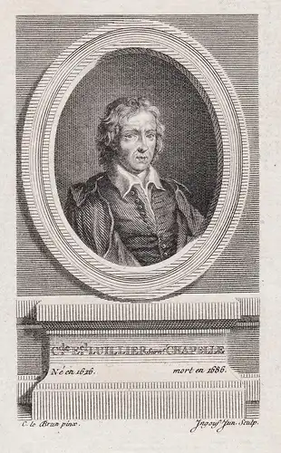 C. de E. el. Luillier surné. Chapelle. - Claude-Emmanuel Lhuillier (1626-1686) Chapelle poete poet Dichter Por