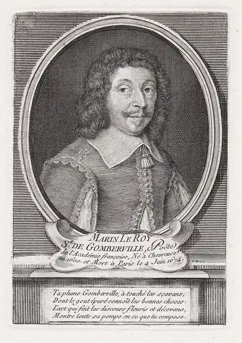 Marin le Roy St. de Gomberville, Poete - Marin le Roy de Gomberville (1600-1674) poet poete novelist romancier