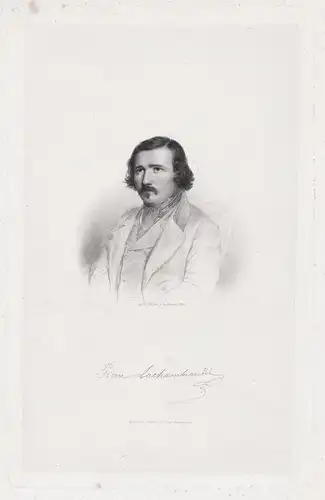 Pierre Lachambeaudie - Pierre Lachambeaudie (1806-1872) fabuliste poete poet fabulist chansonnier Portrait eau