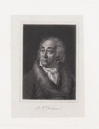 J. A. Dulaure - Jacques-Antoine Dulaure (1755-1835) historien archeologue historian Portrait