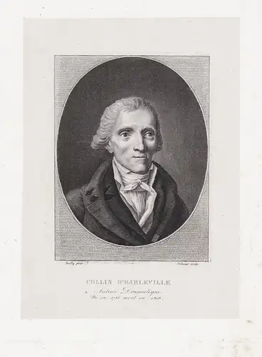 Collin d'Harleville - Jean-Francois Collin d'Harleville (1755-1806) poete poet dramatist dramaturge Portrait e