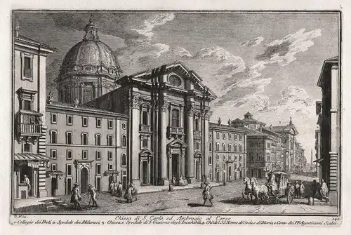Chiesa di S. Carlo, ed Ambrogio al Corso - Basilica dei Santi Ambrogio e Carlo al Corso / Roma Rome Rom