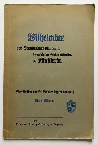 Wilhelmine von Brandenburg-Bayreuth, Friedrichs des Großen Schwester, als Künstlerin.