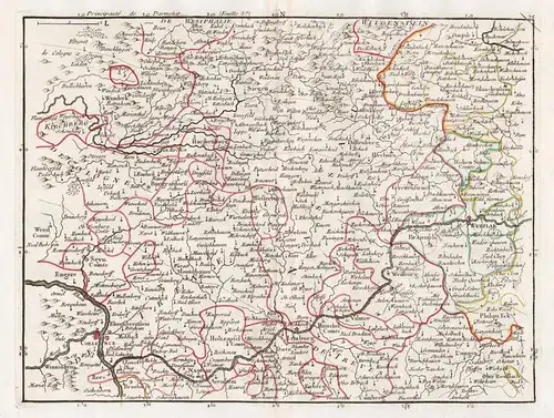 Principaute de Darmstat (Feuille 3) - Wetzlar Koblenz Limburg Dillenburg Siegen Herborn map Karte