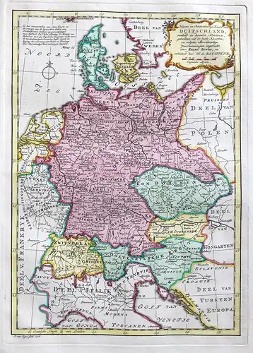 Nieuwe en Naauwkeurige Kaart van Duitschland, verdeeld in deszelvs Kreitsen getrokken uit de beste Kaarten en