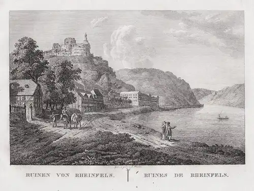 Ruinen von Rheinfels - Burg Rheinfels St Goar Rhein Ansicht