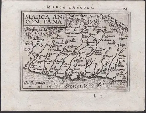 Marca d'Ancona / Marca Anconitana - Marche Ancona Italia Italy Italien Karte map / Atlas / Epitome / Theatro d