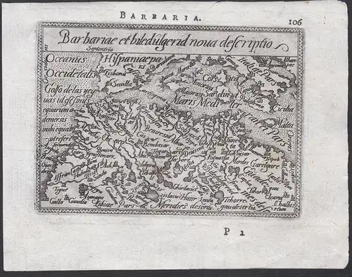 Barbaria / Barbariae et biledulgerid nova descriptio - North Africa Morocco Algeria Tunisia Libya carte Karte