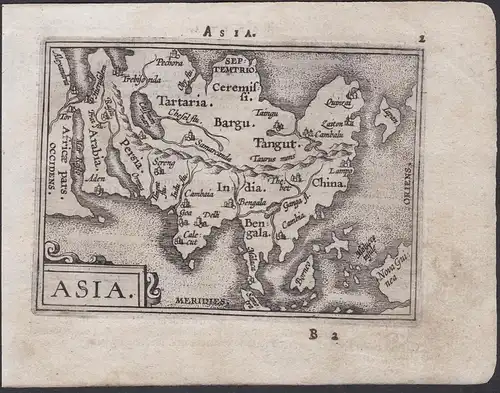 Asia - Asia Asien continent Kontinent China India Russia Karte map / Atlas / Epitome / Theatro del Mondo