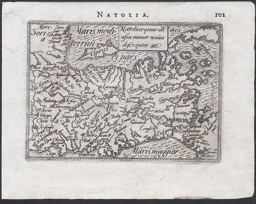 Natolia / Natoliae quae oli asia minor nova descriptio. - Cyprus Natolia Turkey Türkei Anatolia Karte map / At