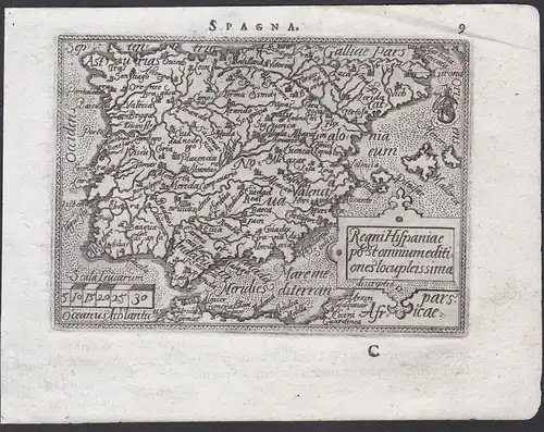 Spagna / Regni Hispaniae postomnium editiones locupleissima - Espana Spain Spanien mapa Karte map / Atlas / Ep