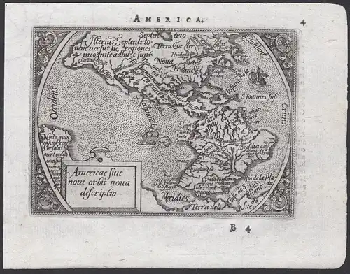 America / Americae sive novi orbis nova descriptio - America Amerika Kontinent continent Karte map / Atlas / E