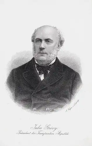 Jules Grevy. Präsident der Französischen Republik. - Jules Grévy (1807-1891) French President Präsident Frankr
