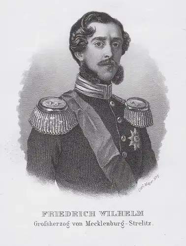 Friedrich Wilhelm. Grossherzog von Mecklenburg-Strelitz - Friedrich Wilhelm II. (Mecklenburg) (1819-1904) Port