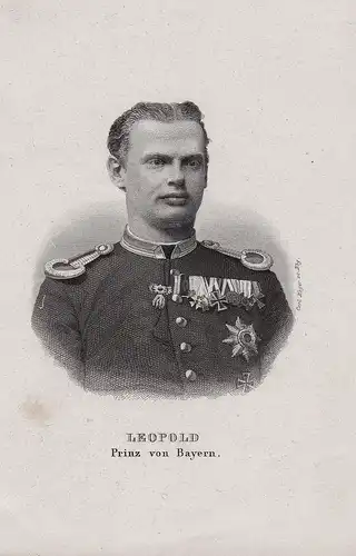 Leopold. Prinz von Bayern. - Leopold von Bayern (1846-1930) Generalfeldmarschall Portrait