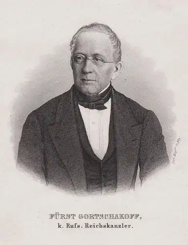 Fürst Gortschakoff, k. Russ. Reichskanzler - Fürst Alexander Michailowitsch Gortschakow (1798-1883) Russland R