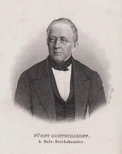 Fürst Gortschakoff, k. Russ. Reichskanzler - Fürst Alexander Michailowitsch Gortschakow (1798-1883) Russland R