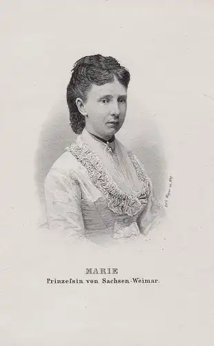 Marie. Prinzessin von Sachsen-Weimar. - Marie von Sachsen-Weimar-Eisenach (1808-1877) Prinzessin von Preußen P