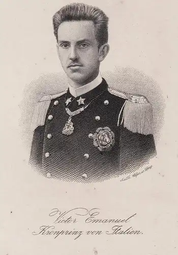 Victor Emanuel. Kronprinz von Italien. - Victor Emmanuel III of Italy (1869-1947) Portrait